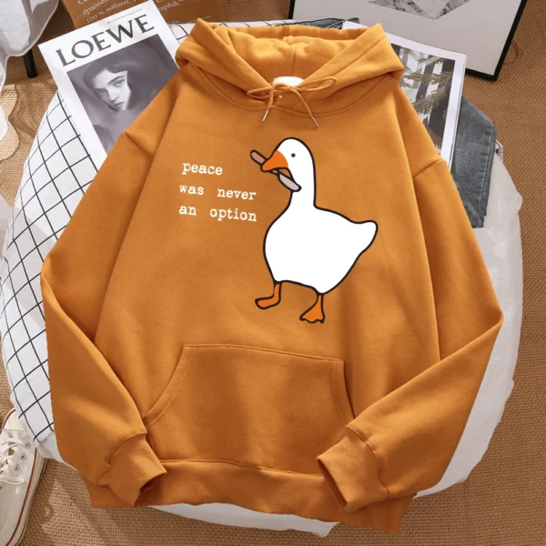 Peace Was Never An Option Printed Sweatshirt Men Street Oversize Autumn Hooded Hipster Soft Hoodies Hip Hop Warm Sportswears - Image 3
