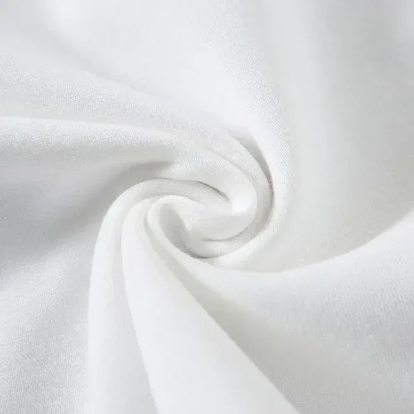 400G Heavy Duty Short Sleeve T-shirt Men Summer Cotton Thick Small Neckline Pure White American Half Sleeve Tees - Image 3