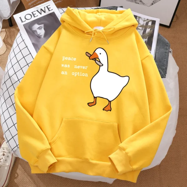 Peace Was Never An Option Printed Sweatshirt Men Street Oversize Autumn Hooded Hipster Soft Hoodies Hip Hop Warm Sportswears - Image 2